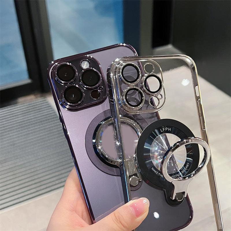 Transparent magnetic stent protective case for iPhone