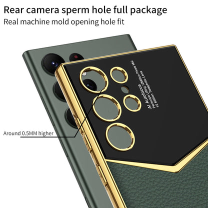 Electroplated Leather Case For Samsung Galaxy S23 Ultra🔥Buy 2 get 10% Off Extra Auto🔥