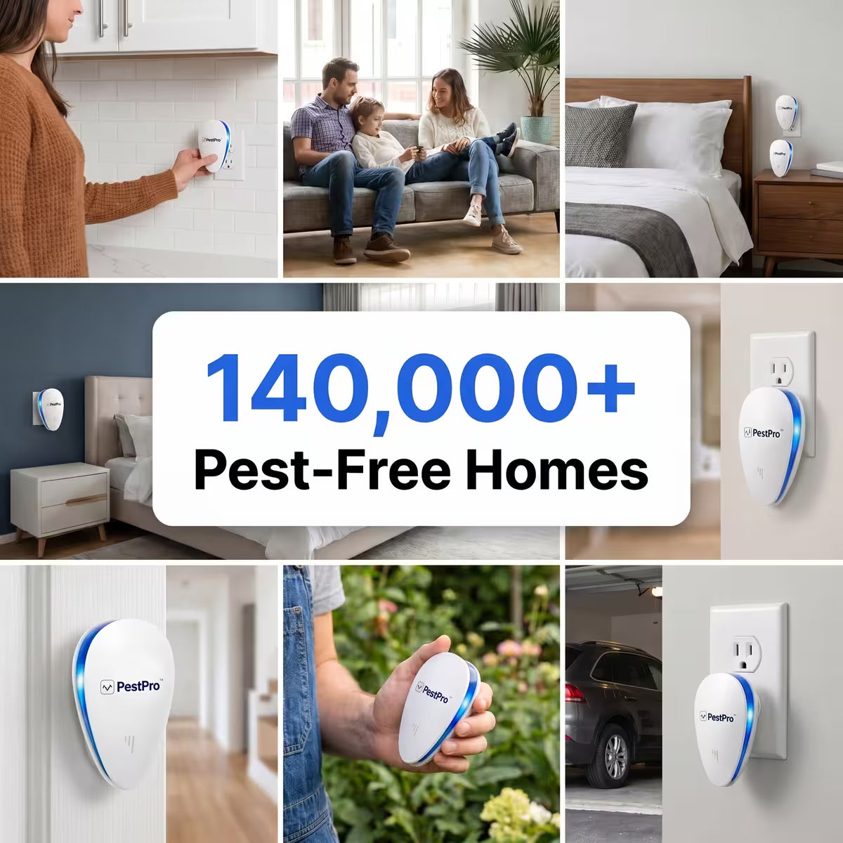 PestPro™ Ultrasonic Pest Repeller - Bed bugs & 14 other pests