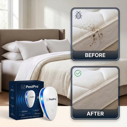 PestPro™ Ultrasonic Pest Repeller - Bed bugs & 14 other pests