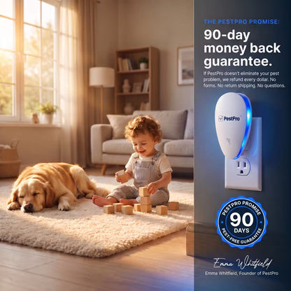 PestPro™ Ultrasonic Pest Repeller - Bed bugs & 14 other pests